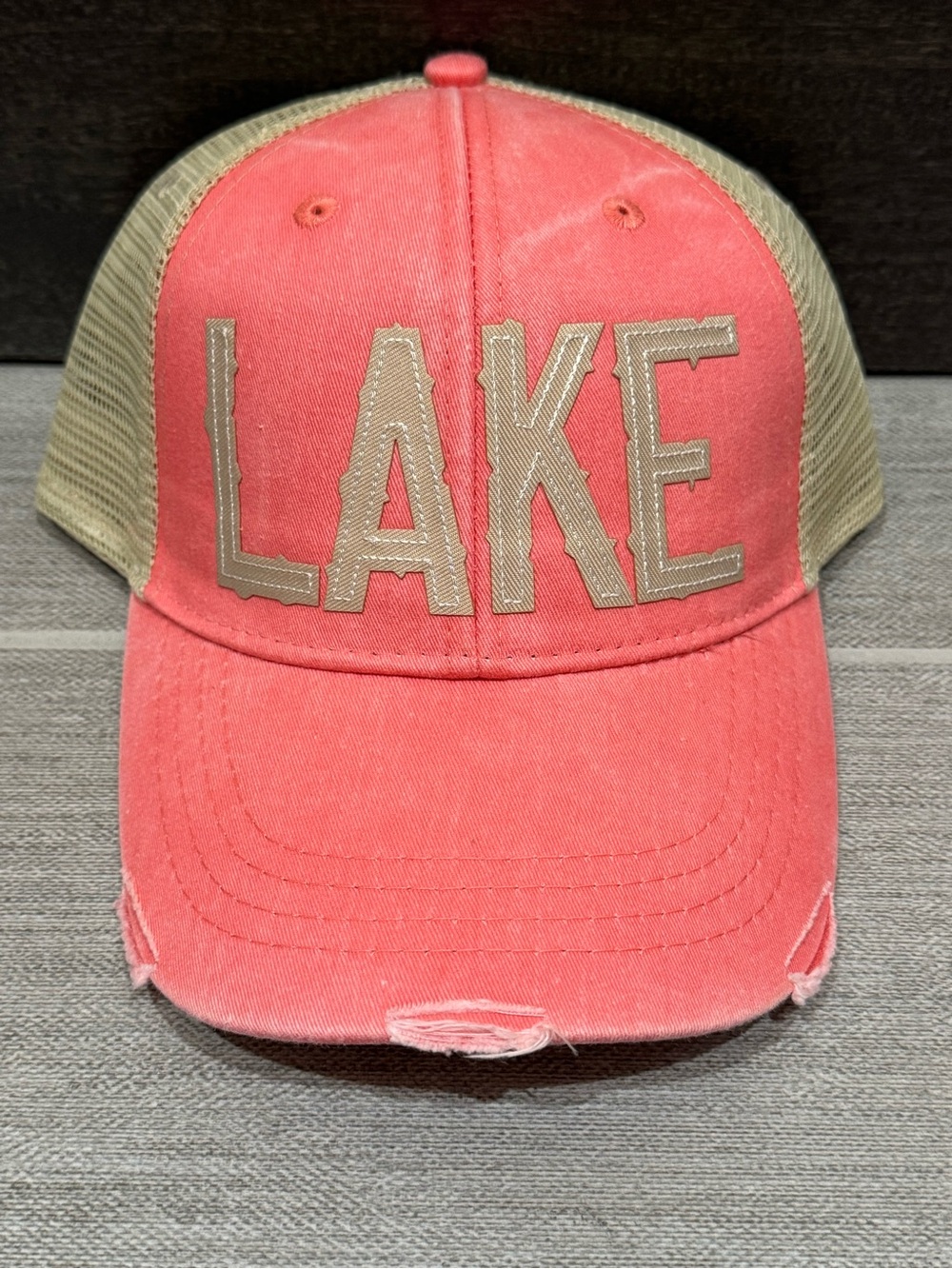 LAKE Coral Mesh-Back Baseball Cap